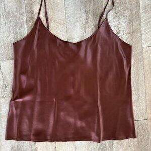 La Perla - Chocolate Brown 100% Silk Cami - Size LG - NWT